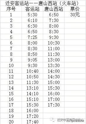 迁安车站最新时刻表_http://www.jzs.cc_发现_第1张